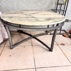 Round Marble Table – $15