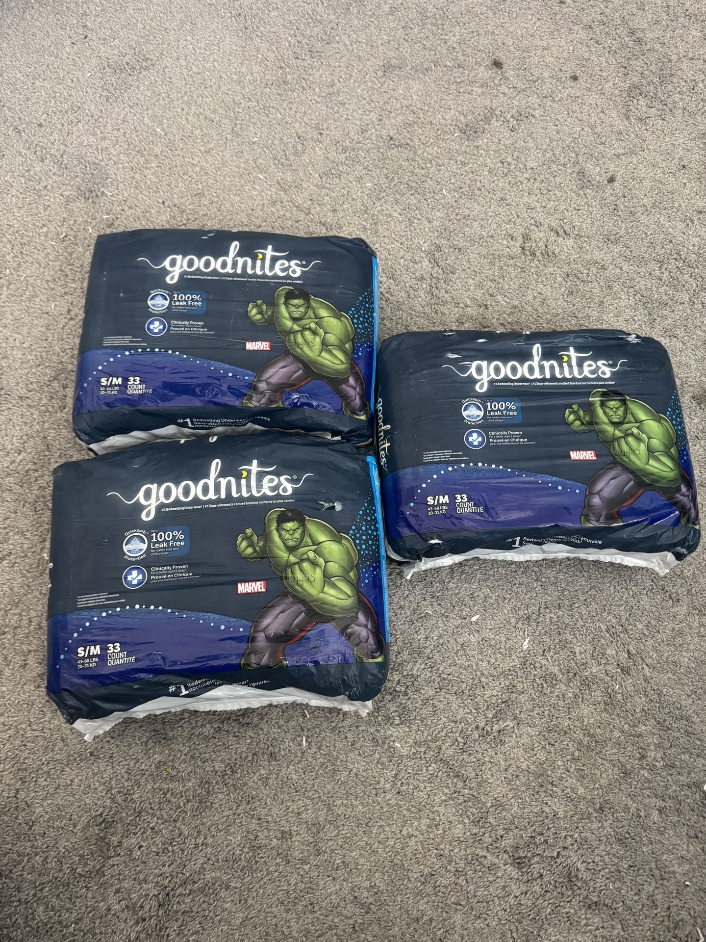 Goodnights Nighttime Underwear For Kids Brand New X 3
