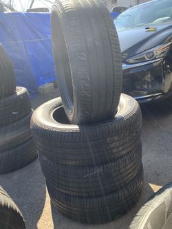 235/65/18 Michelin set of used tires in great condition 50-60% tread 175$ for 4 . Installation balance and alignment available. Road force balance a