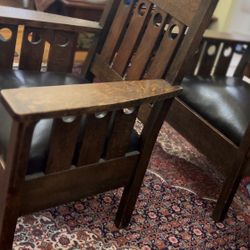 Set of two Antique Mission Chairs 