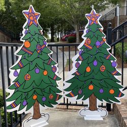 Clemson Christmas tree Wooden Cutout 
