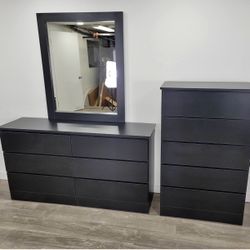 Dresser Whit Mirror And Chest - Cómoda Con Espejo Y Gavetero 