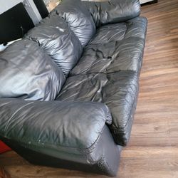 Black Leather Sofa