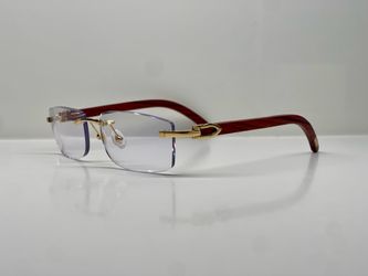 C Decor Wood Frames Clear Lenses