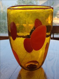 HUGE amazing Seattle art glass vase
