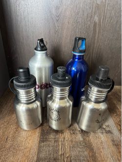Assorted Metal Water Bottles - Set of 5