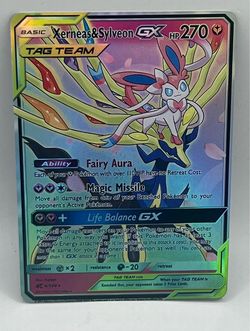 Non TCG Pokemon Xerneas & Sylveon Tag Team Fan Art Card