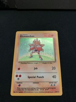 Pokémon Hitmonchan Holo Rare