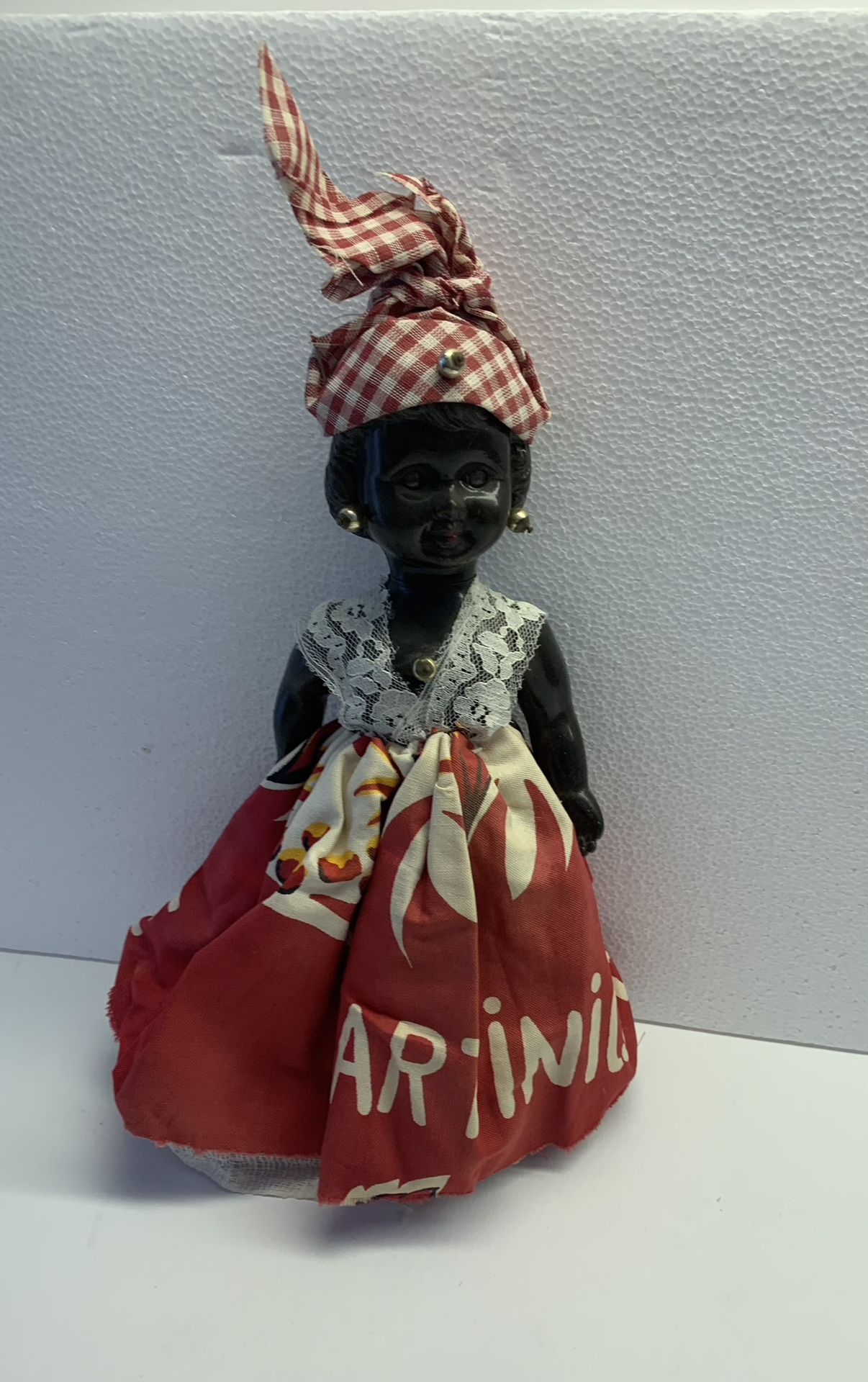 Vintage-1970’s MARTINIQUE/ CARIBBEAN Plastic Souvenir  Doll Good Condition