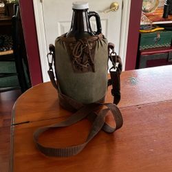 Canvas Brown & Khaki Growler Tote