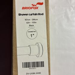 Shower Curtain Rod Black 62-105in 1” Diameter 