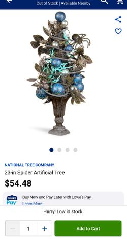 23" Halloween Tree with Ornaments & Spiders