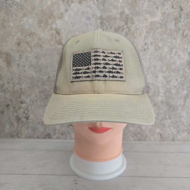 Columbia PFG Fish Flag Flexfit Fitted Hat Size S/M