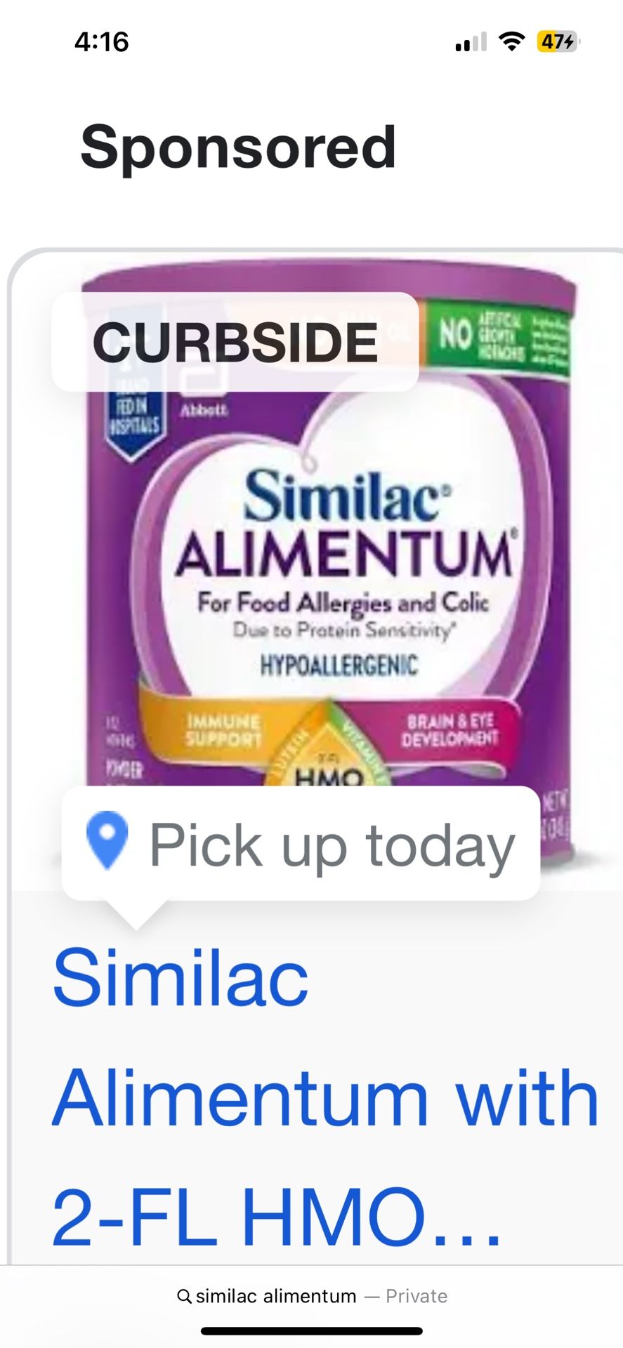 SIMILAC ALIMENTUM