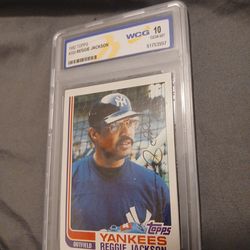 WCG 10 Gem Mint 1982 Topps Reggie Jackson NY Yankees Baseball Card