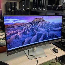 Dell C3422We 34.1 Qhd Wide 1440P Wqhd Curved Screen Edge Wled Lcd Monitor - 21:9 - Platinum Silver