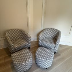 Two  Chairs +  Ottomans