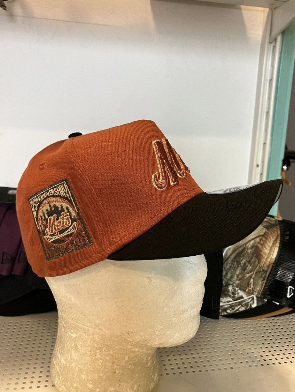NEW ERA NEW YORK METS 25TH ANNIVERSARY RUSTY COPPER TWO TONE 9FORTY OSFM HAT
