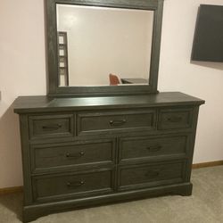 Seven Drawer Dresser With Mirror 