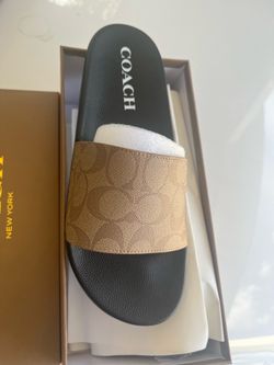 Coach Signature Slide Sandals 10 men