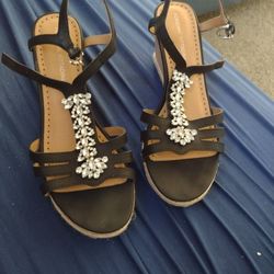 Sandles Wedged . Rhinestone 