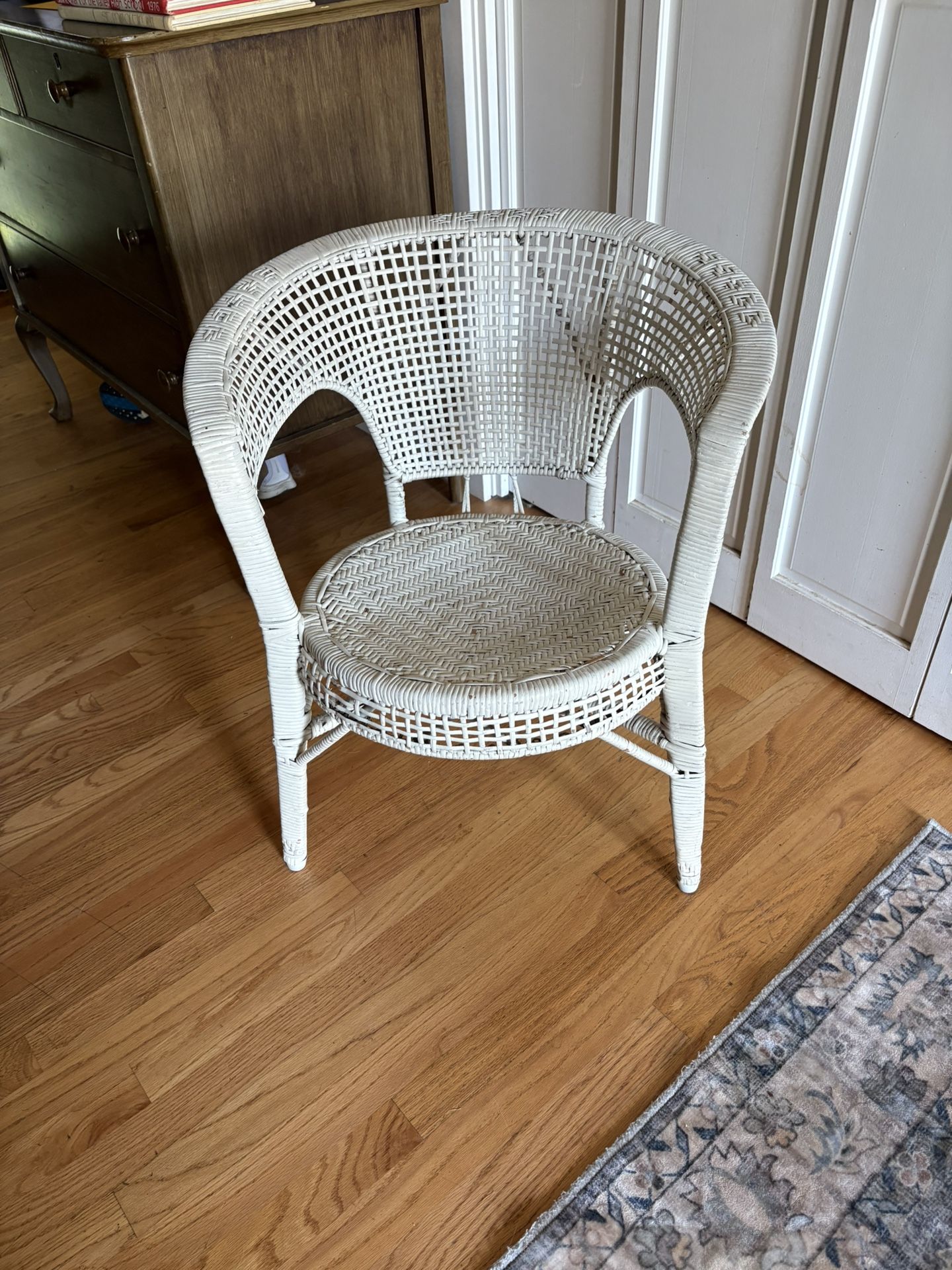White Wicker Chair