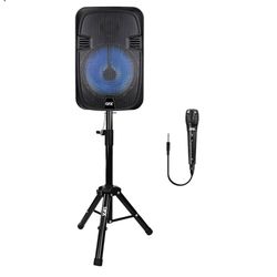 QFX.8” Bluetooth Recargable Speaker with Microphone and Stand 🎶🎤🎶🎶  