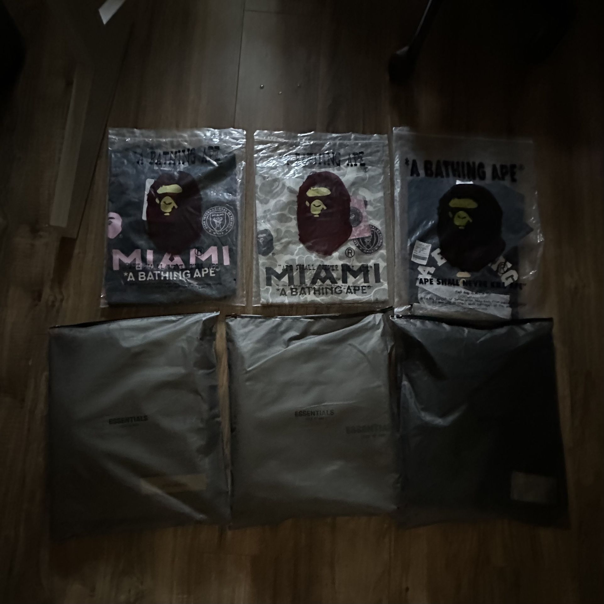 Bape Tee + Essentials Hoodie For 100