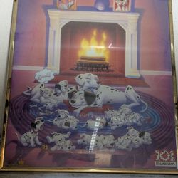 101 dalmatians framed movie poster