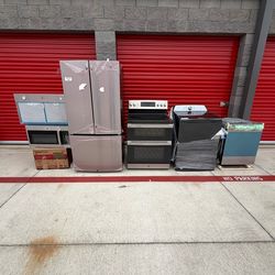 NEW FULL KITCHEN SET - Fridge, Stove, Dishwasher, Washer + FREE Range Hood & Grill
