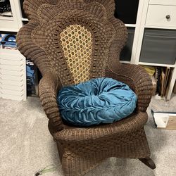 Unusual Wicker Rocking Chair 