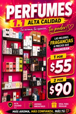 💥 PROMOCIÓN ESPECIAL 💥 🖤 1 PERFUME ➜ $55 🖤 2 PERFUMES ➜ $90