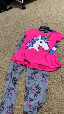3 piece unicorn pajama set sz 14