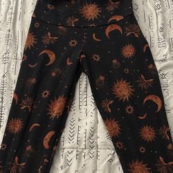 Halloween Themed Black and Orange Leggings