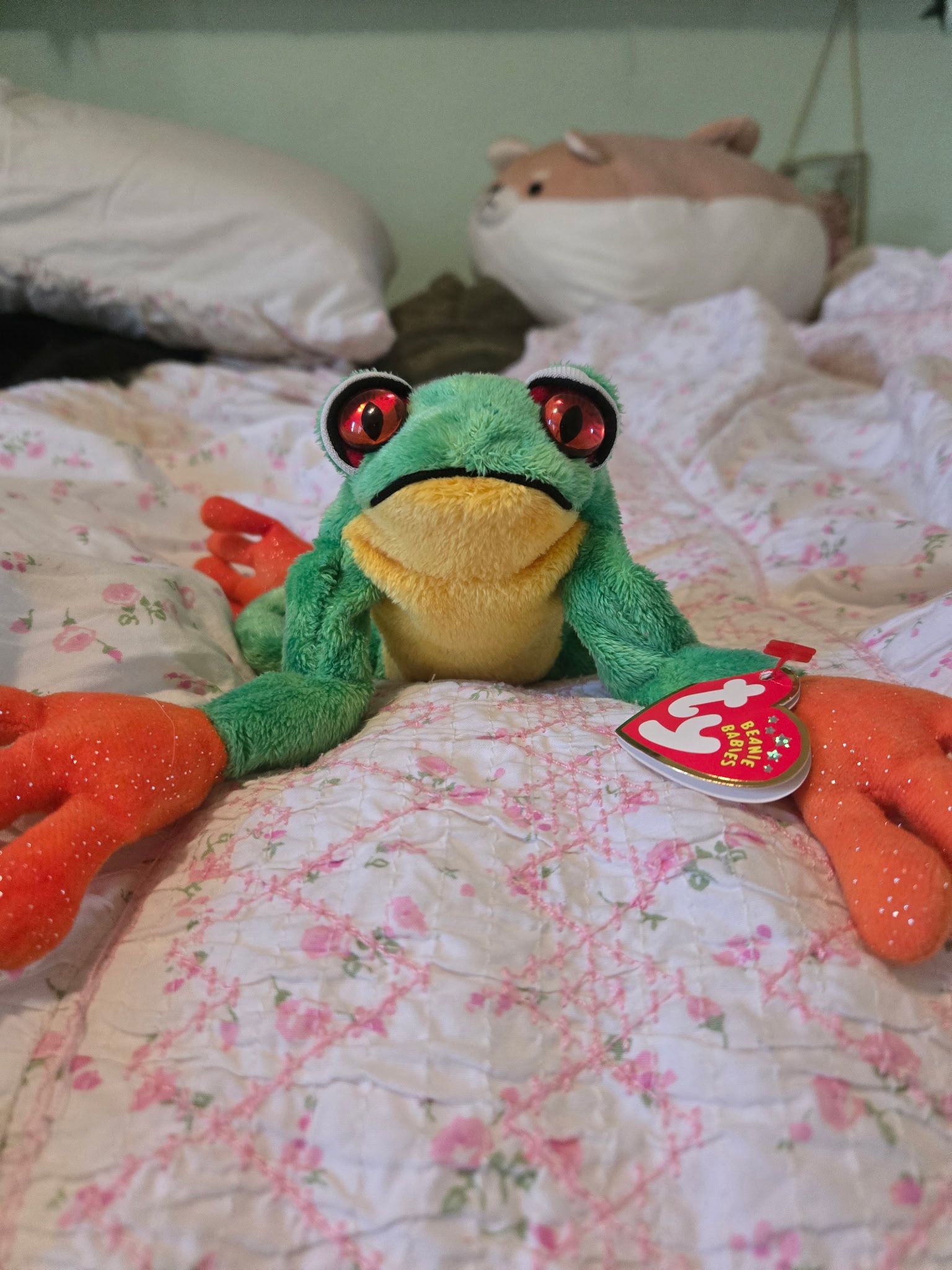 Vintage 2001 TY Beanie Baby - PANAMA the Tree Frog 9.5" NEW with Mint Tags