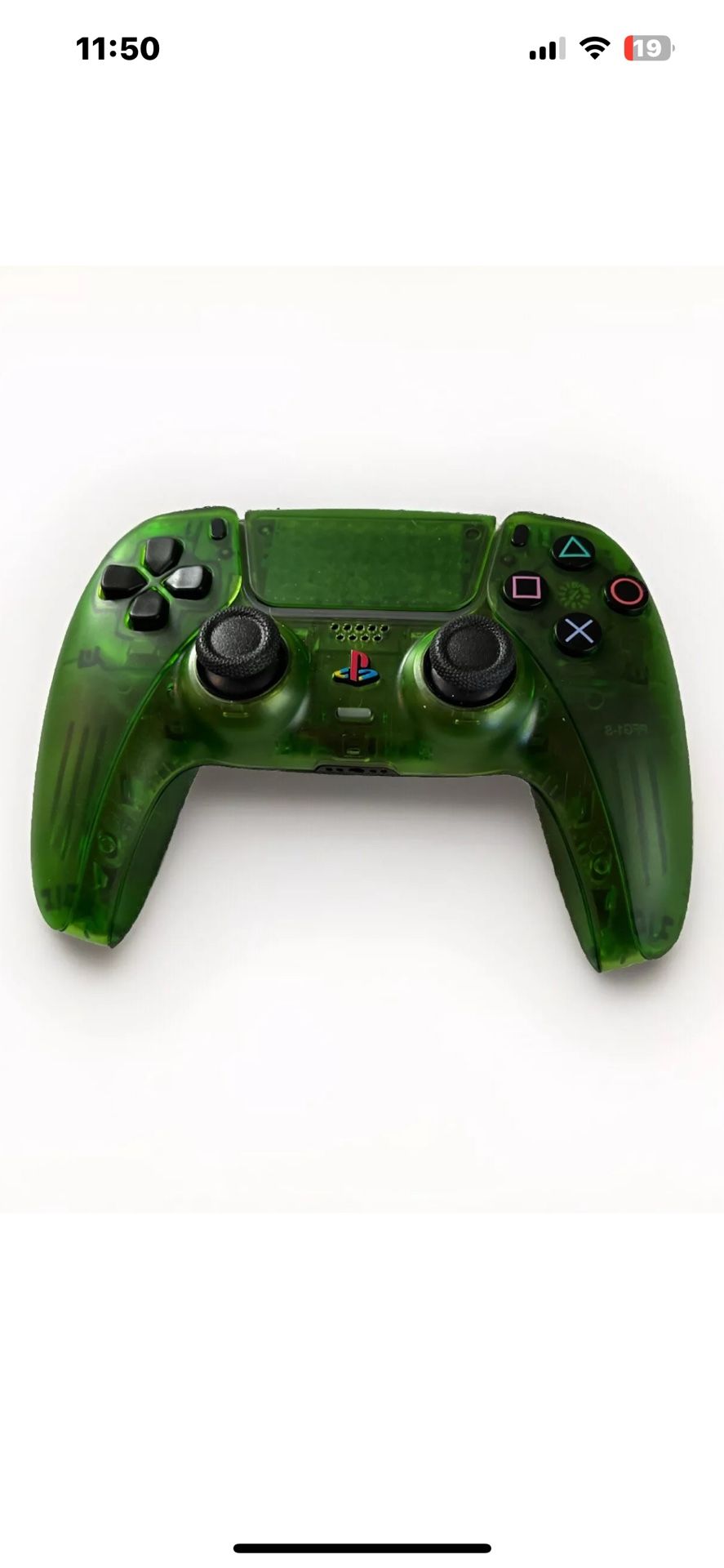 “Green Transparent” PlayStation 5 Custom Dualsense Controller For PS5 And Pc!