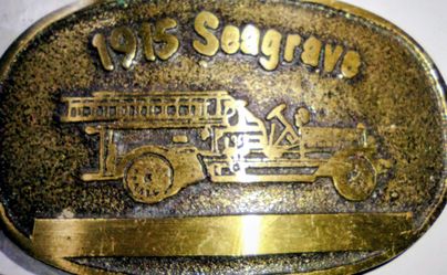 1915 Seagrave Solid Brass Belt Buckle