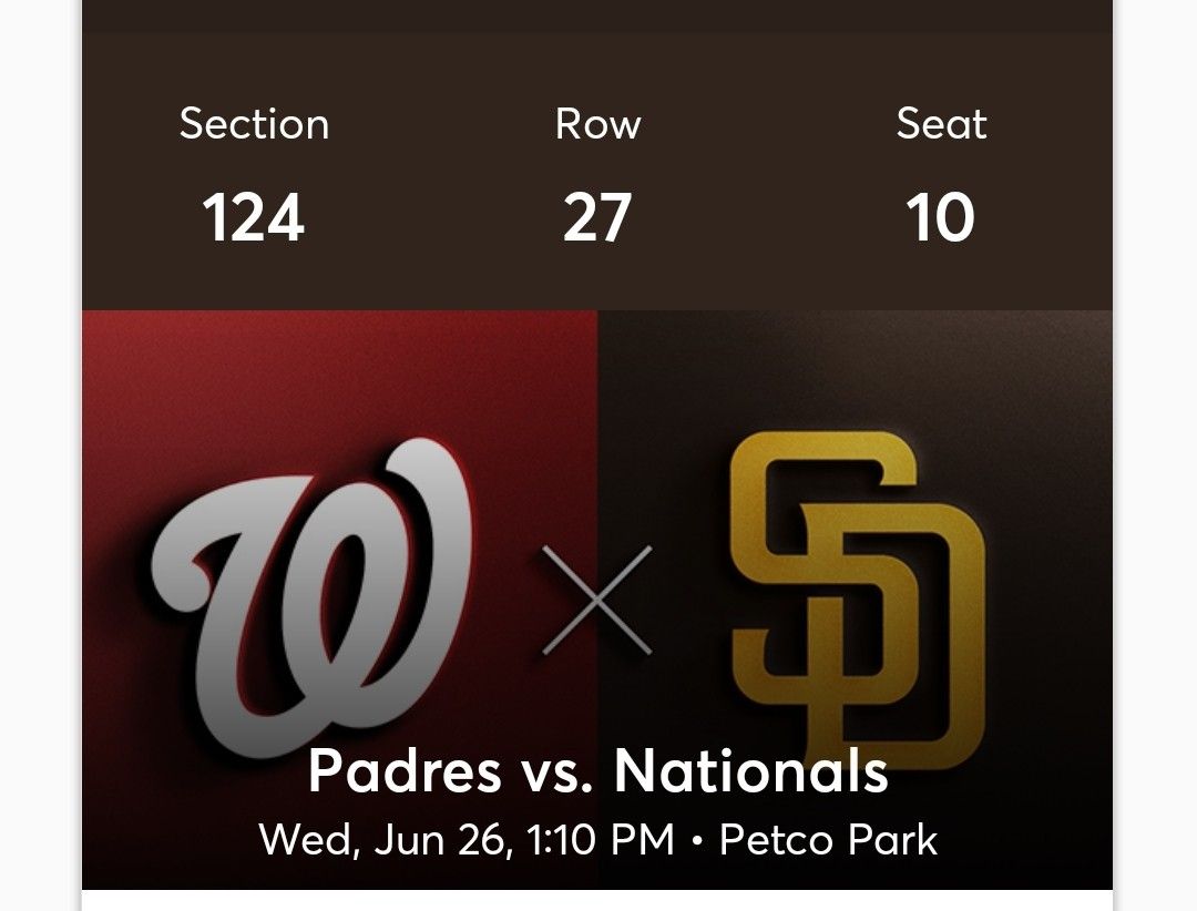 Padres Vs. Nats 6/26/24