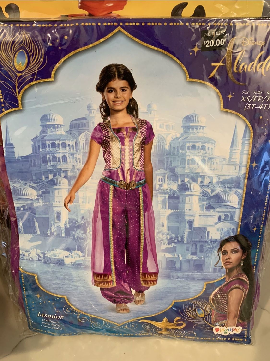 Disney Aladdin Jasmine Halloween Costume Girl’s Size 3T-4T  