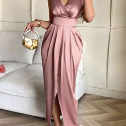 Elegant Dusty Rose Dress