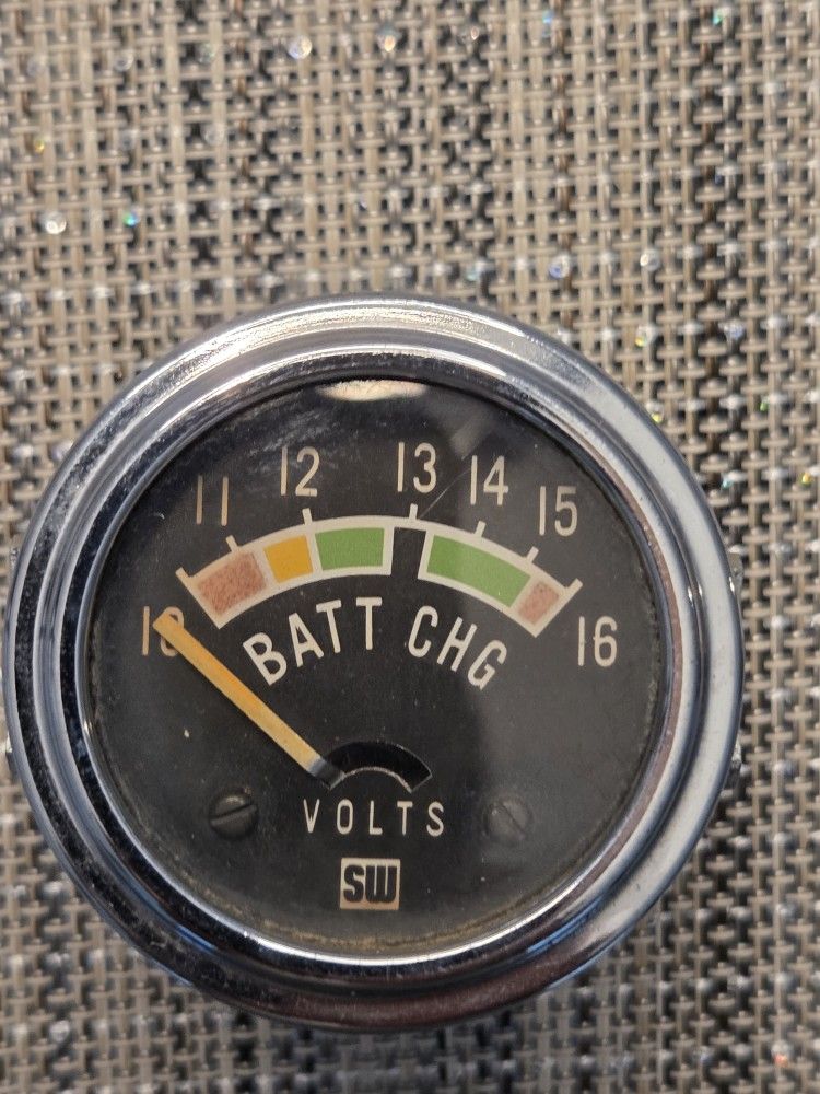 Vintage Stewart Warner volt gauge