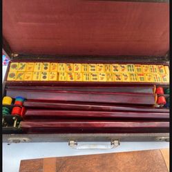 Vintage Mahjong Set Antique Game