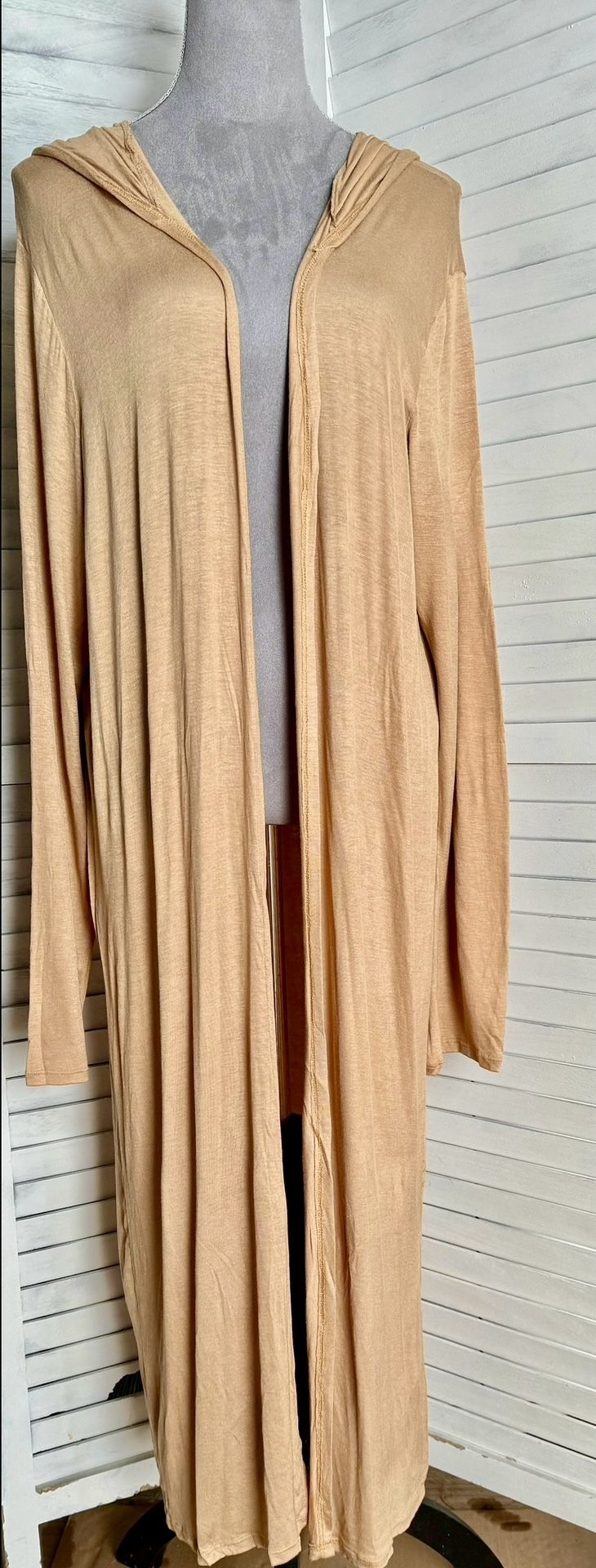 Beige Duster/Cardigan, 3X