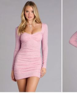 Windsor Pink Long Sleeve Mini Dress XL