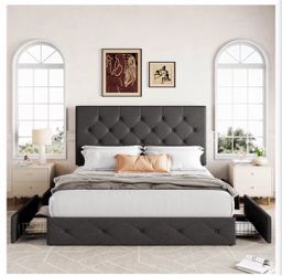 Pull out Gray storage trundle bed~ full size