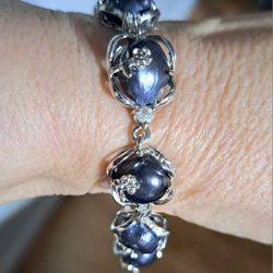 Black Freshwater Pearl Bracelet