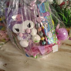 Kuromi Easter Basket Witl Mini Back Pack For Toddler And Little Coin Bag And Lots More Korumi In Hello Kitty Basket 