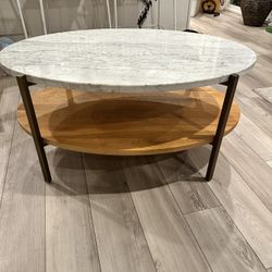 Pottery Barn Marble Coffee Table
