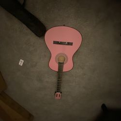 Pink Acoustic Guitar (BCP) – Great Condition 🎸 