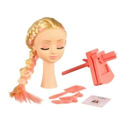 Brand New!!! Cute Girls Hairstyles Styling Head Doll Playset, 20 Pieces